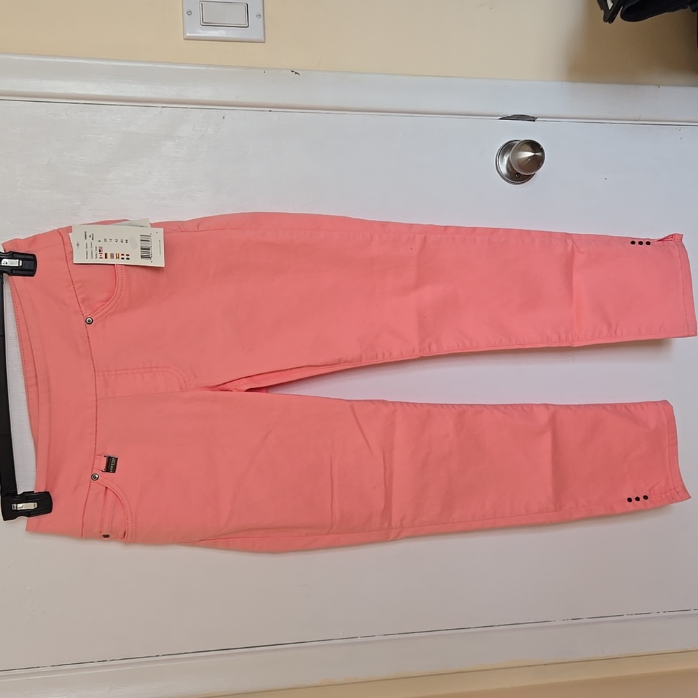 NWT Lisette L Peach Denim Ankle Jeans Pants 8